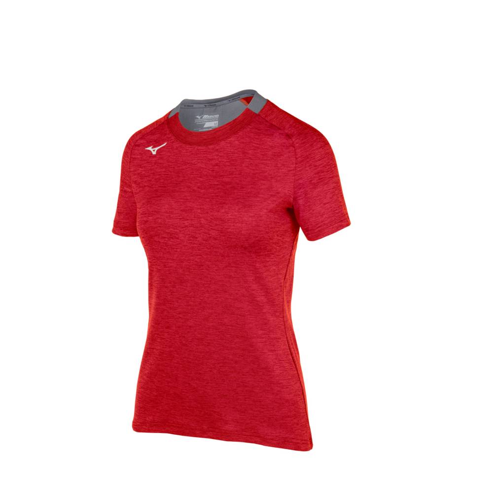 Camiseta Mizuno Alpha Short Sleeve - Mulher - Vermelhas - TBGUE5081